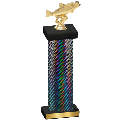 Single Black Carbon Fiber Fishing Trophy