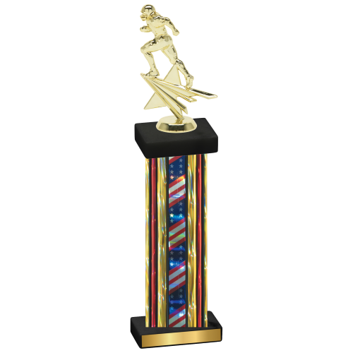 Single Flag USA Football Trophy