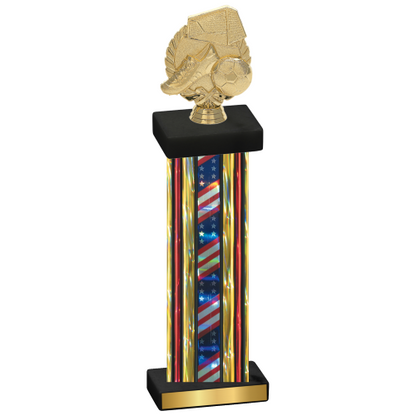 Single Flag USA Soccer Trophy