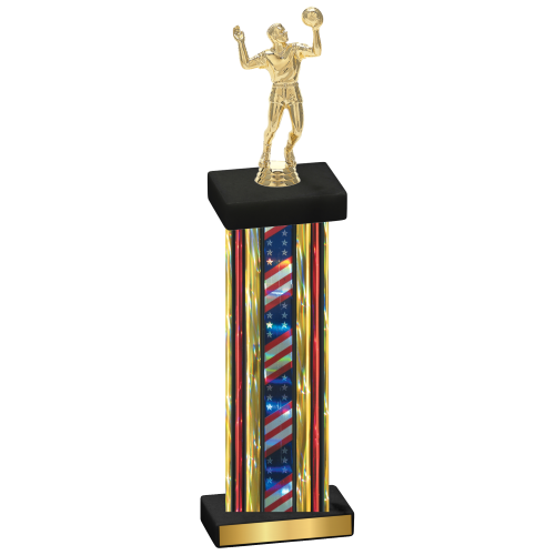 Single Flag USA Volleyball Trophy