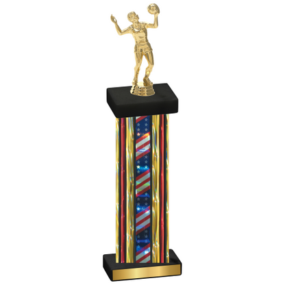 Single Flag USA Volleyball Trophy