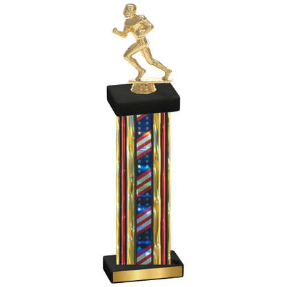 Single Flag USA Football Trophy