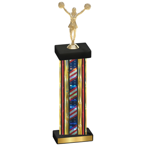 Single Flag USA Cheerleading Trophy