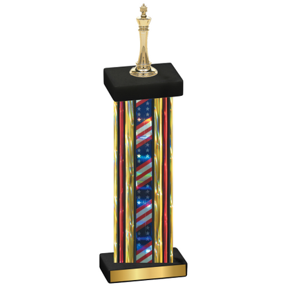 Single Flag USA Chess Trophy