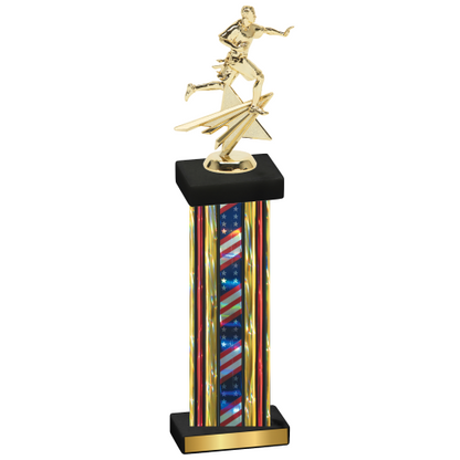 Single Flag USA Flag Football Trophy