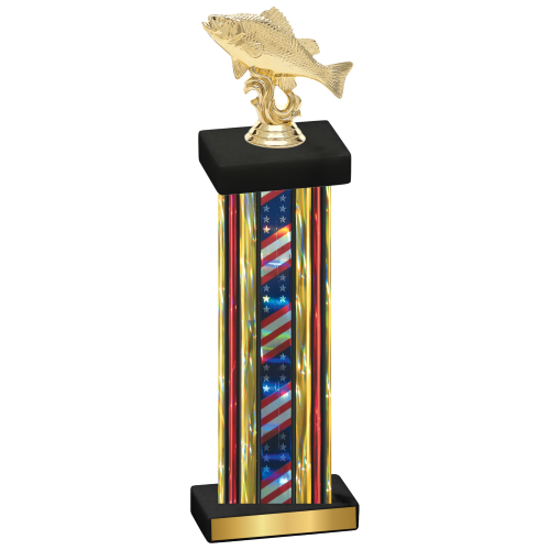 Single Flag USA Fishing Trophy