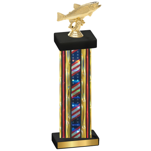 Single Flag USA Fishing Trophy