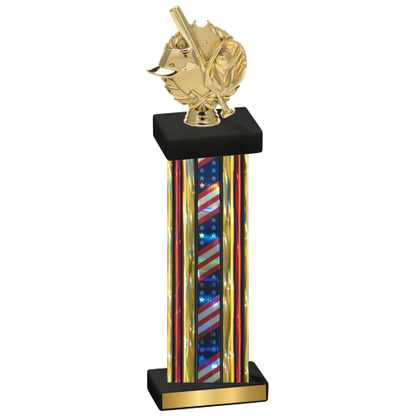 Single Flag USA Baseball Trophy