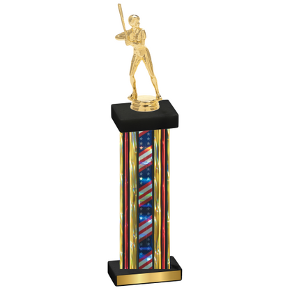 Single Flag USA Softball Trophy