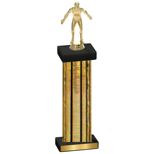 Single Gold Glacier Wrestling Trophy