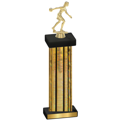 Single Gold Glacier Bowling Trophy