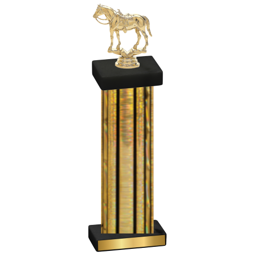 Single Gold Glacier Horses Trophy