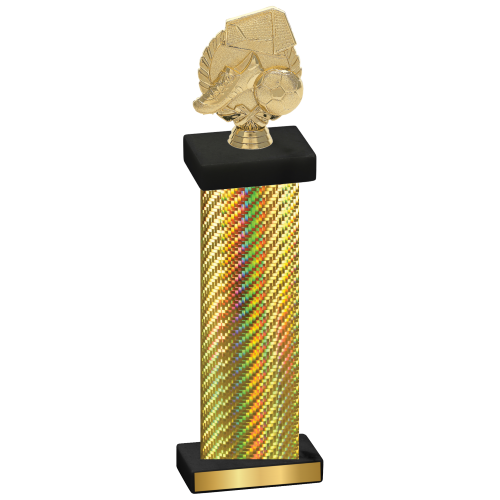 Single Gold Carbon Fiber Soccer Trophy