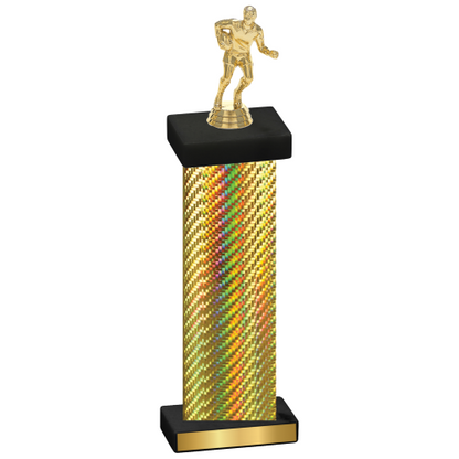 Single Gold Carbon Fiber Rugby Trophy