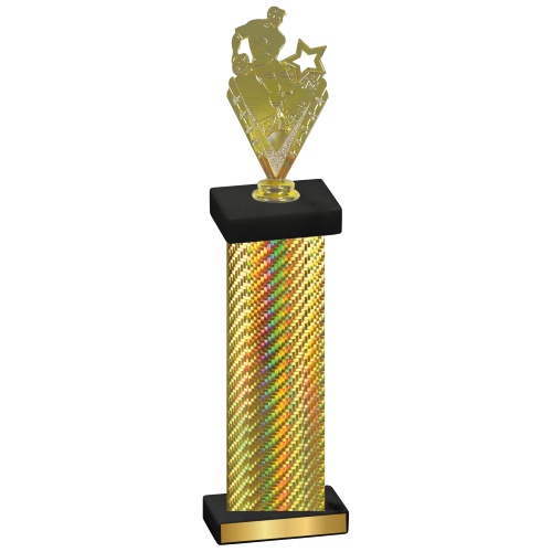 Single Gold Carbon Fiber Rugby Trophy