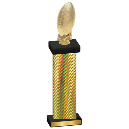 Single Gold Carbon Fiber Football Trophy