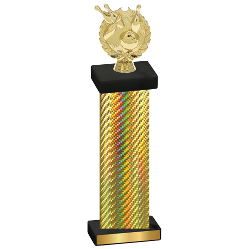 Single Gold Carbon Fiber Bowling Trophy