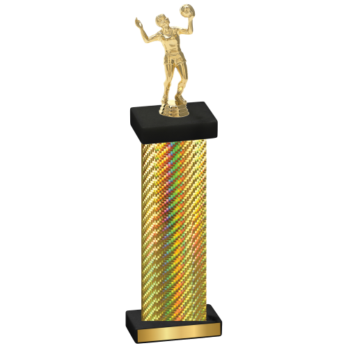 Single Gold Carbon Fiber Volleyball Trophy