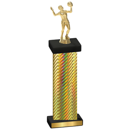 Single Gold Carbon Fiber Volleyball Trophy