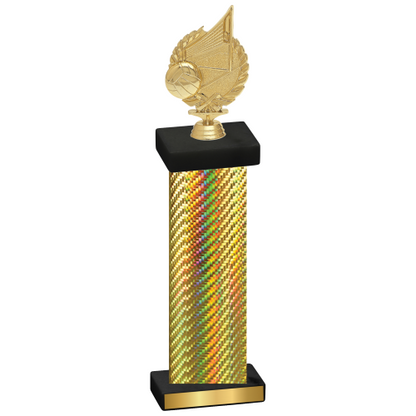 Single Gold Carbon Fiber Volleyball Trophy