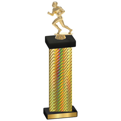 Single Gold Carbon Fiber Football Trophy