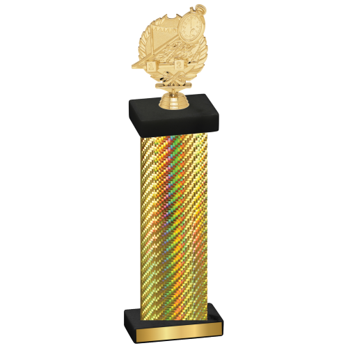 Single Gold Carbon Fiber Swimming Trophy