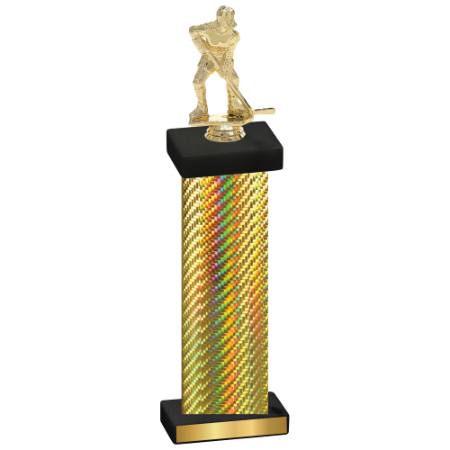 Single Gold Carbon Fiber Hockey Trophy