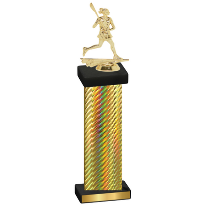 Single Gold Carbon Fiber Lacrosse Trophy