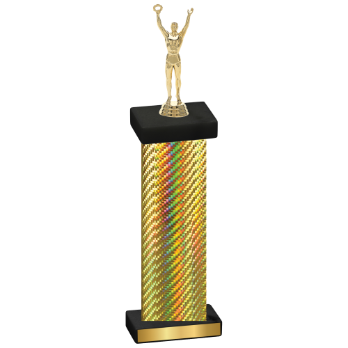 Single Gold Carbon Fiber Victory Trophy