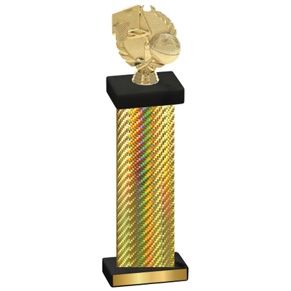 Single Gold Carbon Fiber Basketball Trophy