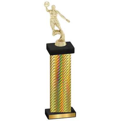 Single Gold Carbon Fiber Basketball Trophy