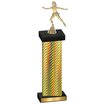 Single Gold Carbon Fiber Skater Trophy