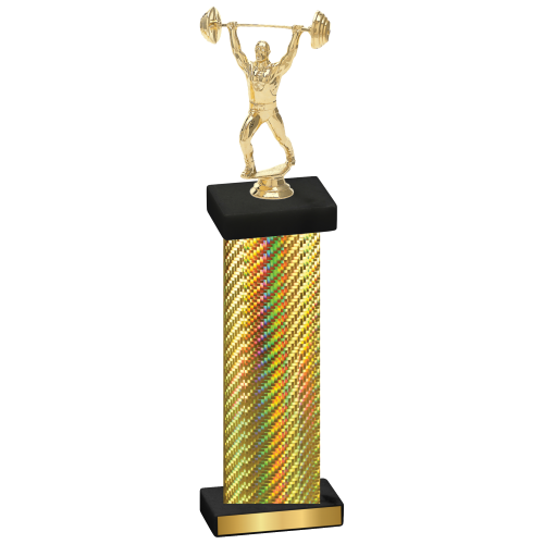 Single Gold Carbon Fiber Weights Trophy