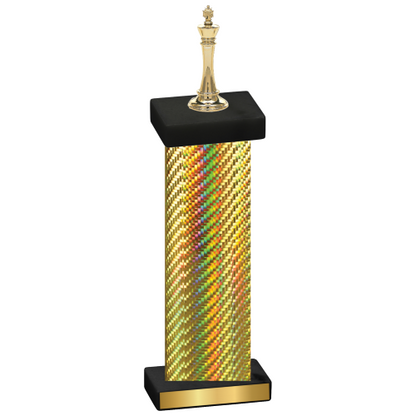 Single Gold Carbon Fiber Chess Trophy