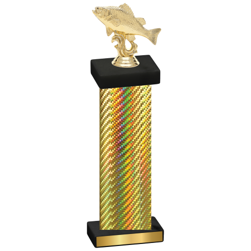 Single Gold Carbon Fiber Fishing Trophy