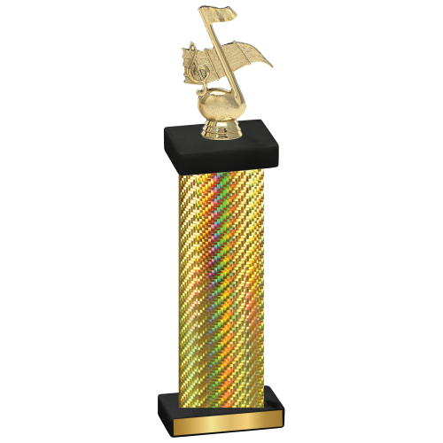 Single Gold Carbon Fiber Music Trophy