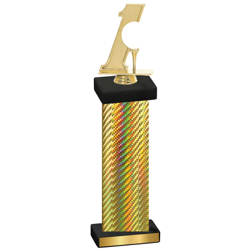 Single Gold Carbon Fiber Golf Trophy