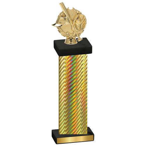 Single Gold Carbon Fiber Baseball Trophy