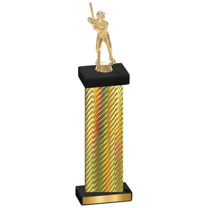 Single Gold Carbon Fiber Baseball Trophy