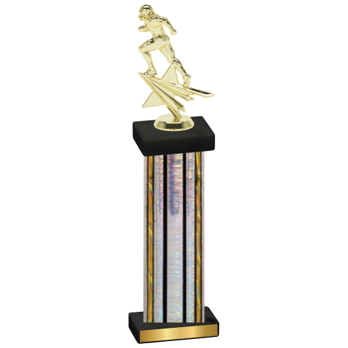 Single Silver Glacier Football Trophy