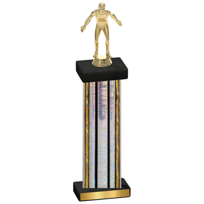 Single Silver Glacier Wrestling Trophy