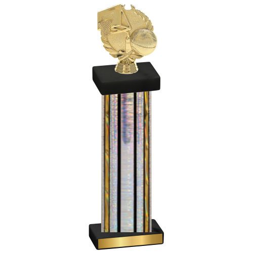 Single Silver Glacier Basketball Trophy