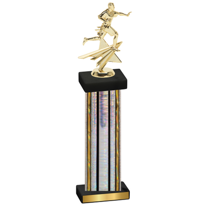 Single Silver Glacier Flag Football Trophy