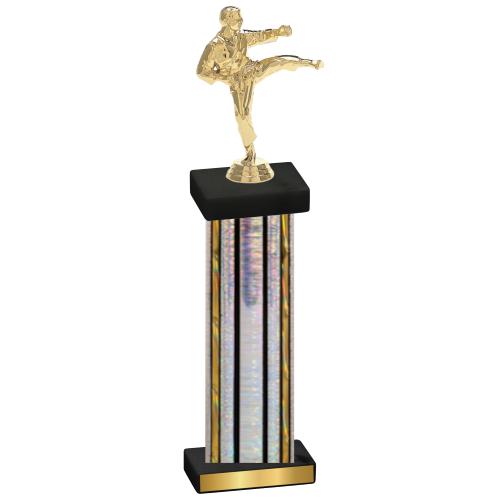 Single Silver Glacier Karate Trophy