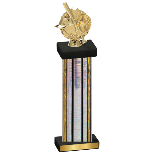 Single Silver Glacier Baseball Trophy