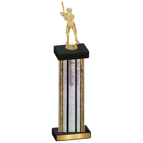 Single Silver Glacier Baseball Trophy