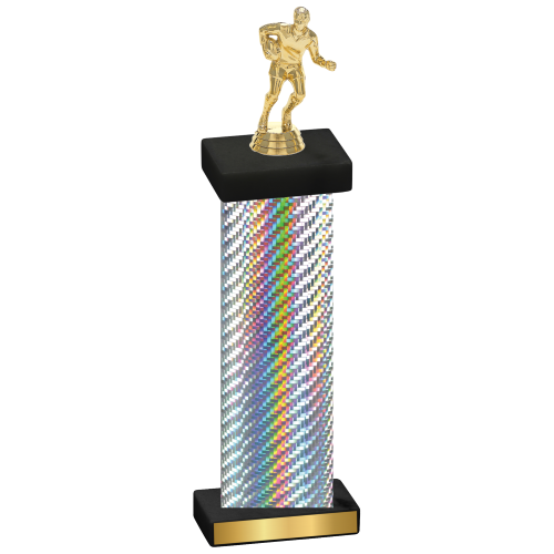 Single Silver Carbon Fiber Rugby Trophy