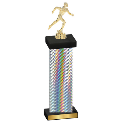 Single Silver Carbon Fiber Running Trophy