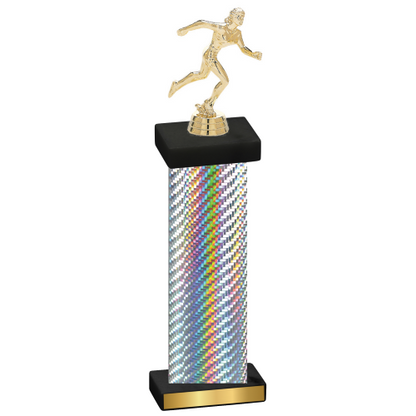 Single Silver Carbon Fiber Running Trophy