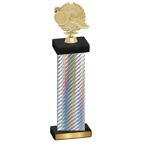 Single Silver Carbon Fiber Running Trophy